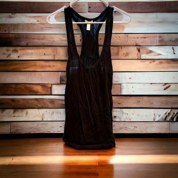 Ambiance Tops - Ambiance Apparel Black Sleeveless Racerback Tank Size Large